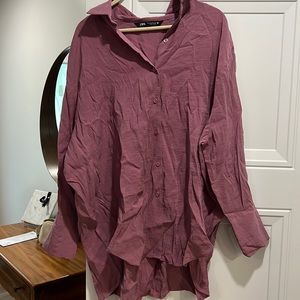 Zara, Oversized pink blouse, size small